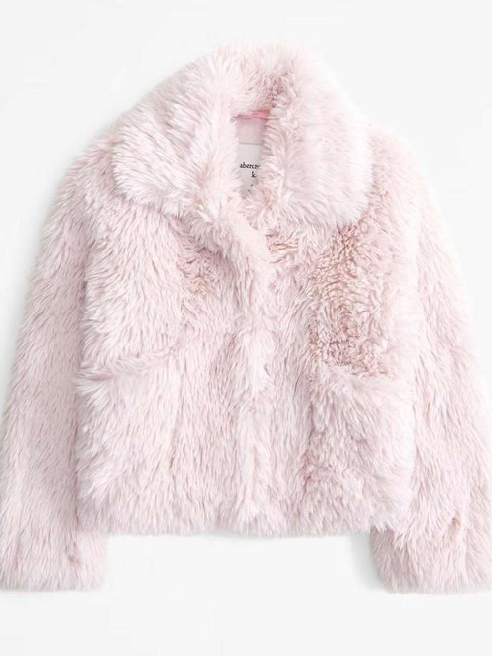 Abercrombie & Fitch Light Pink Faux Fur Teddy Jacket